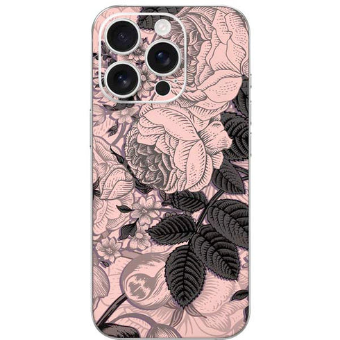 Rose Quartz Floral iPhone 16 Pro Skin